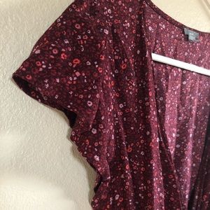 Aerie Floral Wrapfront Mini Dress